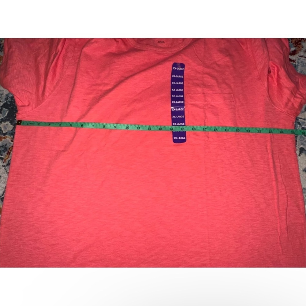 NWT GAP Men's XXL Crew Neck Short Sleeve Slub Pocket T-Shirt Light Pink/orange - Picture 4 of 5